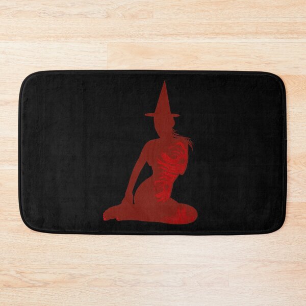 Item preview, Red sensual silhouette of witch and red chrysanthemums with Halloween hat designed and sold by BV-creas.