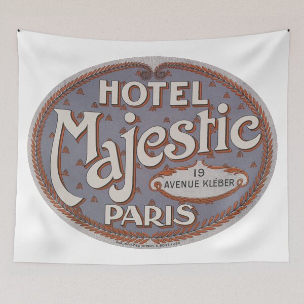Item preview, France - Paris - Majestic - Vintage Luggage Label  designed and sold by imageresource.