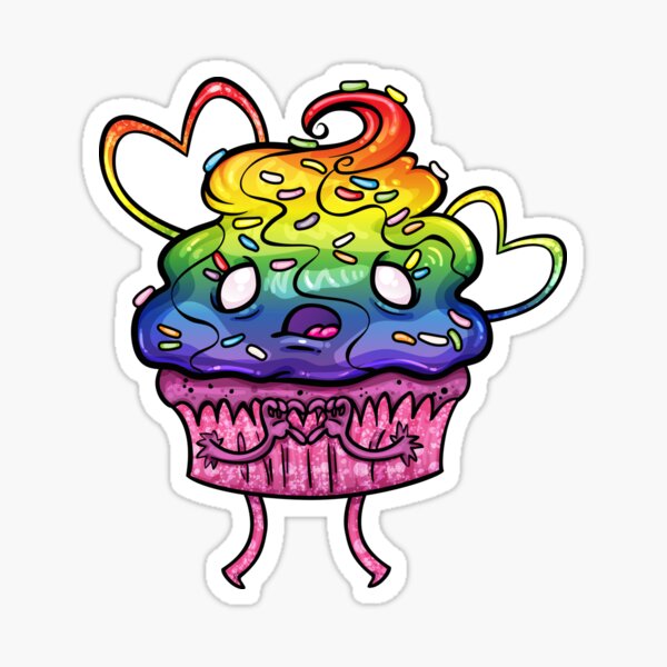 Pride Zombie Cupcake Sticker