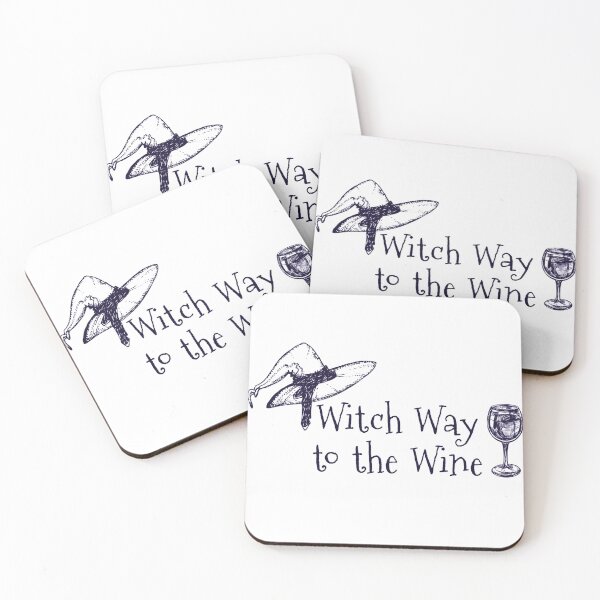 Item preview, Witch Way to the Wine - Halloween Quote  designed and sold by GoldenDov.