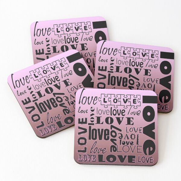Item preview,  LOVE ON MARSALA OMBRE WITH WHITE TYPOGRAPHY WORD DESIGN designed and sold by ozcushionstoo.