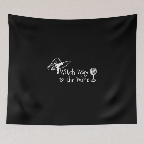Item preview, Witch Way to the Wine - Halloween Quote  designed and sold by GoldenDov.