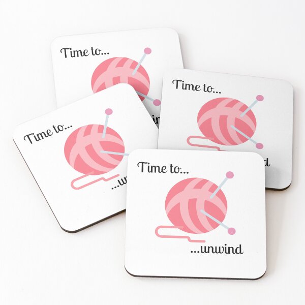 Item preview, Time to unwind...knitting pun designed and sold by BitsndPieces.