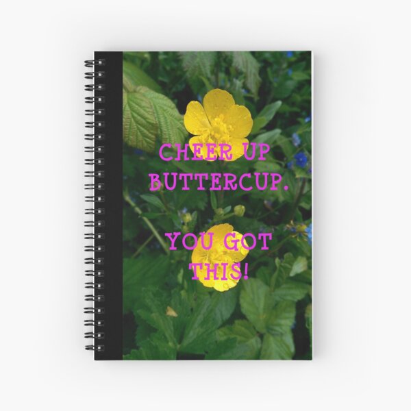 Pink Buttercup - Large Spiral Notebook
