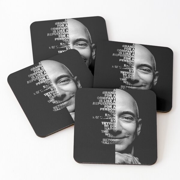 Item preview, Black and white Jeff Bezos inspirational quote designed and sold by Enea Kelo.