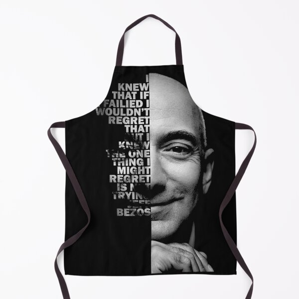 Item preview, Black and white Jeff Bezos inspirational quote designed and sold by Enea Kelo.