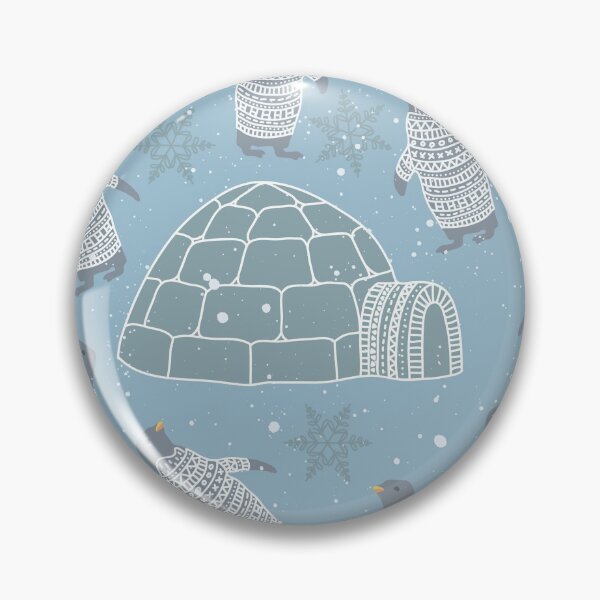 Item preview, Cute penguins and igloos, winter pattern designed and sold by Marianne1108.