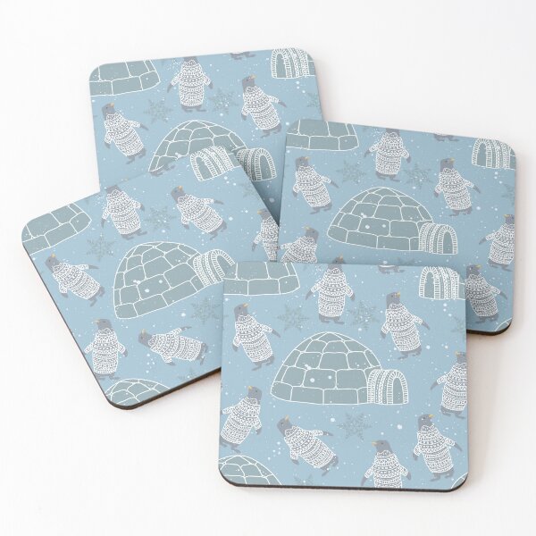 Item preview, Cute penguins and igloos, winter pattern designed and sold by Marianne1108.
