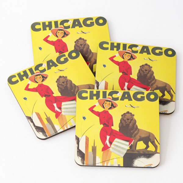Item preview, Visit CHICAGO Art Institute of Chicago Vintage America Holidays Travel Advertisement  designed and sold by retroposters.
