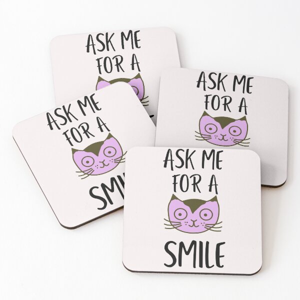 Item preview, Ask me to make you smile - Funny Cat designed and sold by youngdstag.