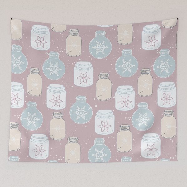 Item preview, Mason jars, winter pattern designed and sold by Marianne1108.