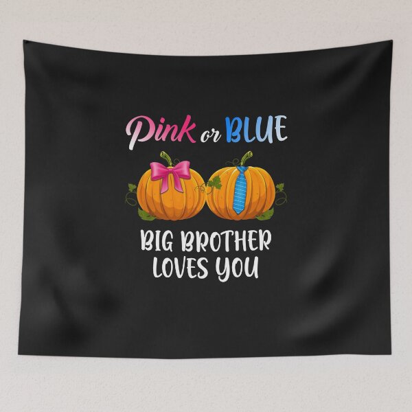Item preview, Pumpkin Gender Reveal Pink Or Blue Big Brother Loves You designed and sold by CreativeGift.