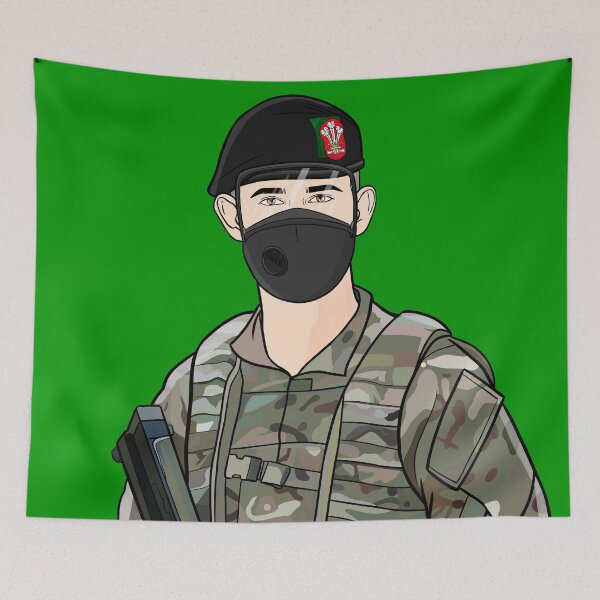 Item preview, Lockdown Soldier - Green Background designed and sold by craig61.