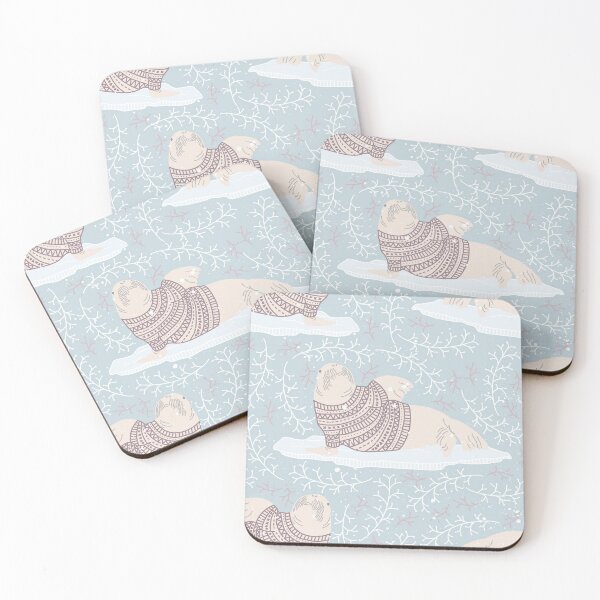 Item preview, Walrus in winter clothes, winter pattern designed and sold by Marianne1108.