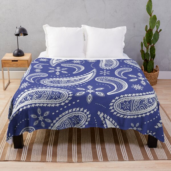 Item preview, Blue and White Paisley designed and sold by pugmom4.