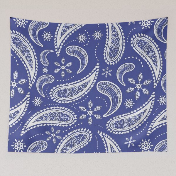 Item preview, Blue and White Paisley designed and sold by pugmom4.