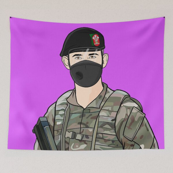 Item preview, Lockdown Soldier - Lilac Background designed and sold by craig61.