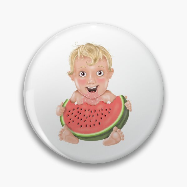 Item preview, Cute Child Eating Waterelon designed and sold by Balazs Borzon.