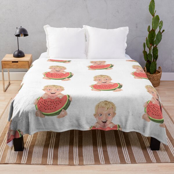 Item preview, Cute Child Eating Waterelon designed and sold by Balazs Borzon.