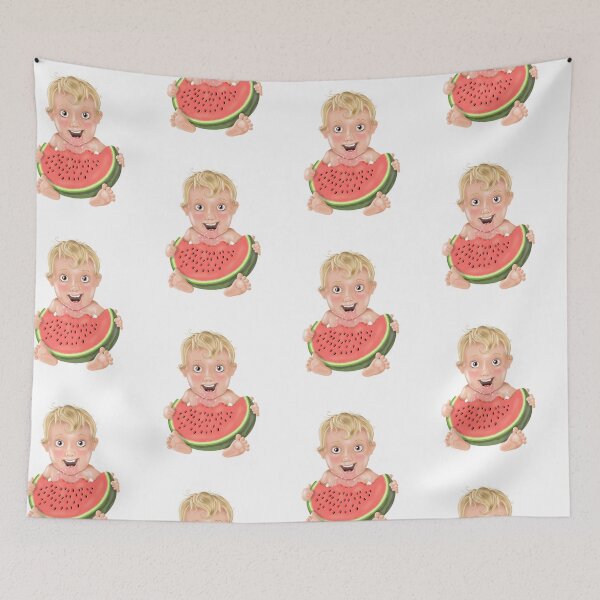 Item preview, Cute Child Eating Waterelon designed and sold by Balazs Borzon.