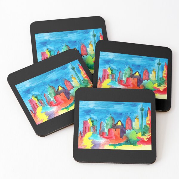 Item preview, Berlin colorful - watercolor sketch of Berlin landmarks designed and sold by ElenaEhrenberg.