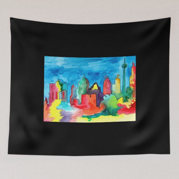 Item preview, Berlin colorful - watercolor sketch of Berlin landmarks designed and sold by ElenaEhrenberg.