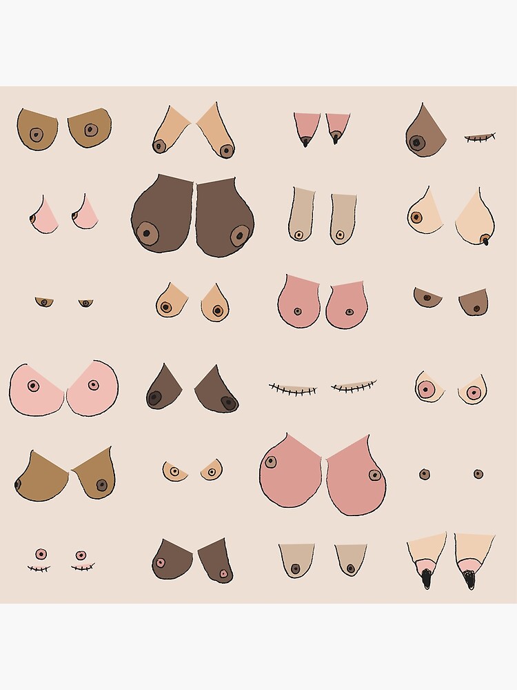 Breasts In Pairs All Colors & Shapes Art Print