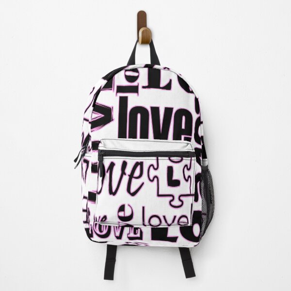 Item preview, I LOVE LOVE ON WHITE WITH PINK STATEMENT TYPOGRAPHY WORD DESIGN designed and sold by ozcushionstoo.