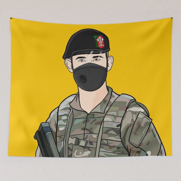 Item preview, Lockdown Soldier - Yellow Background designed and sold by craig61.