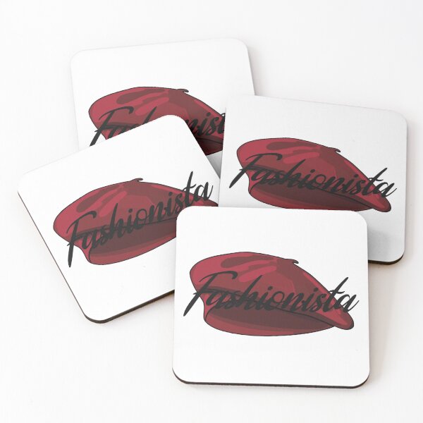 Item preview, Red French Beret with the word 'Fashionista' in it designed and sold by Fruit-Tee.