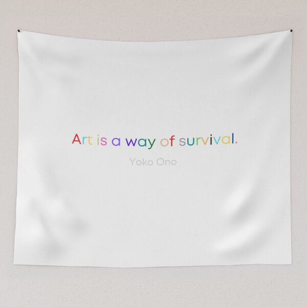 Item preview, vintage  Art is a way of survival / yoko ono quote designed and sold by FourNuns.