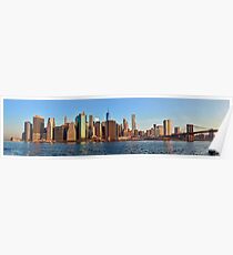 Manhattan sunrise panorama Poster