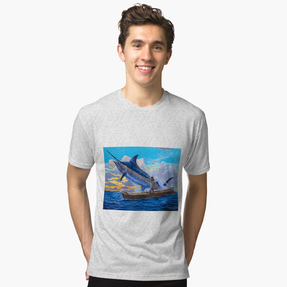 Vista previa del artículo con la obra «Camiseta de tejido mixto», diseñado y vendido por Bluemarlin.