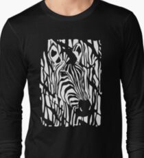 Zebra Project No.1- big logo white print Long Sleeve T-Shirt