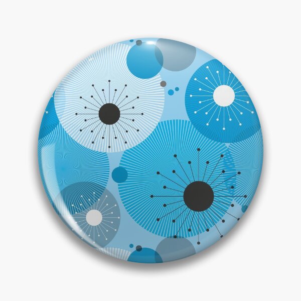 Item preview, Vintage 50s Atomic style pattern - BLUE designed and sold by DaveSavageArt.