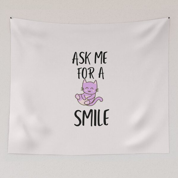 Item preview, Ask me to make you smile - Funny Cat designed and sold by youngdstag.
