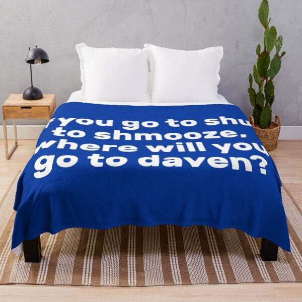 Item preview, If you go to shul to shmooze, where will you go to daven? designed and sold by HebrewHipster.