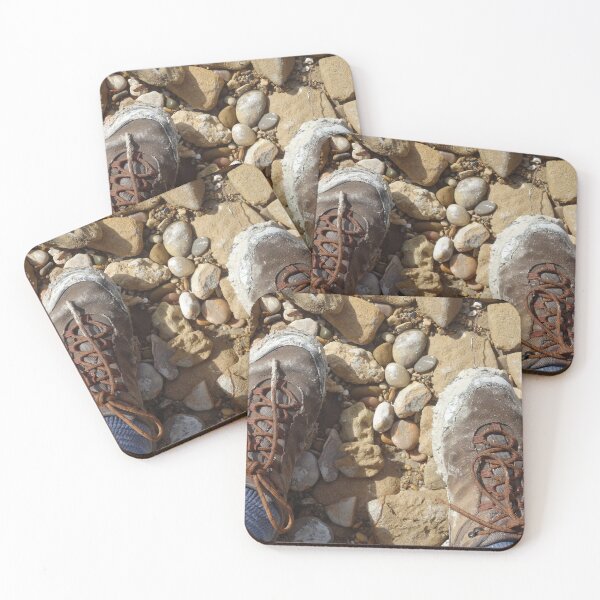 Item preview, Dirty authentic trampling boots on a stony ground designed and sold by sopfanna.