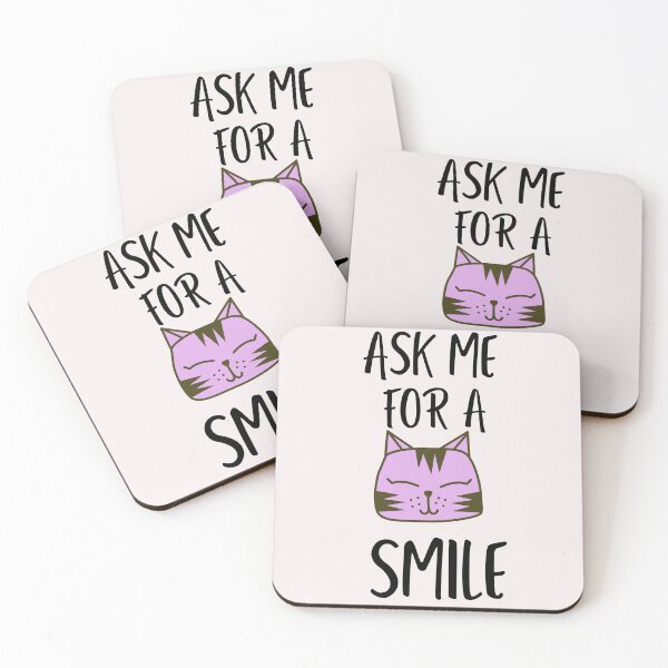 Item preview, Ask me to make you smile - Funny Cat designed and sold by youngdstag.