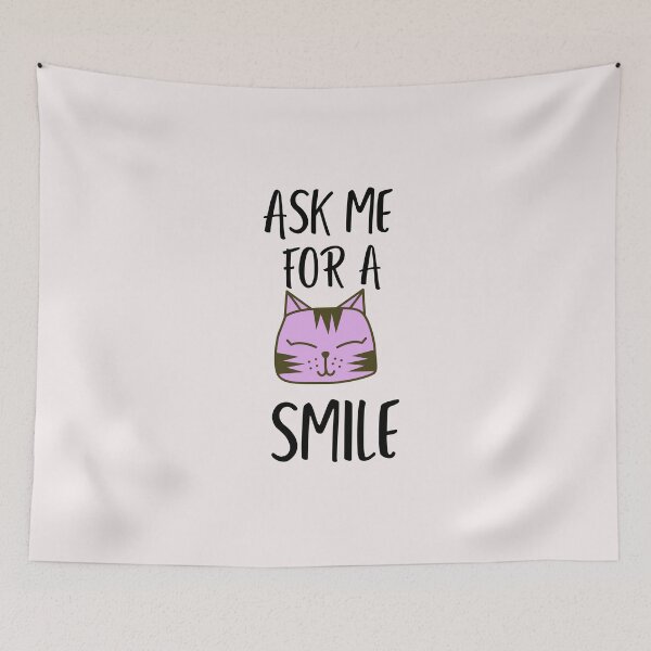 Item preview, Ask me to make you smile - Funny Cat designed and sold by youngdstag.