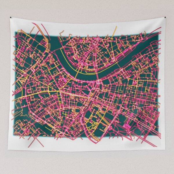Item preview, Neon Roads of Dresden designed and sold by Data-Driven Map Designs.