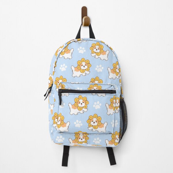 Item preview, Shih Tzu Dog with Flower Hat - Blue designed and sold by Lulupainting.
