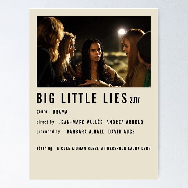 HBO BIG LITTLE LIES 11x17 POSTER SERIES w/ NICOLE KIDMAN & REESE WITHERSPOON