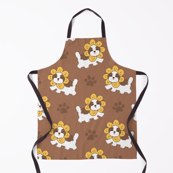 Item preview, Shih Tzu Dog with Flower Hat - Brown designed and sold by Lulupainting.