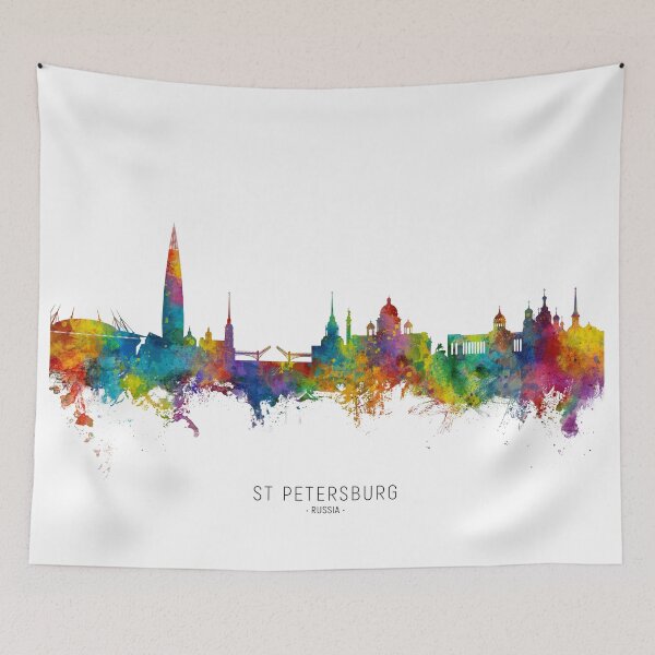 Item preview, St Petersburg Russia Skyline designed and sold by ArtPrints.