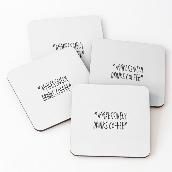 Item preview, Aggressively Drinks Coffee Retro designed and sold by JulianoZn97.