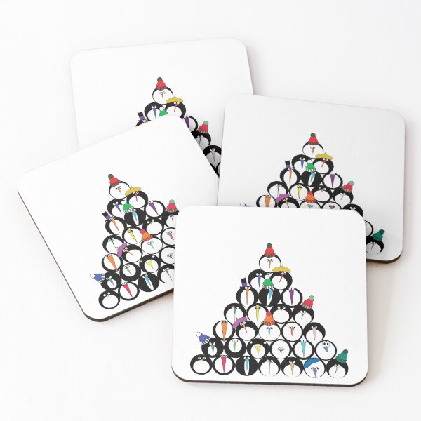 Item preview, Jolly Colourful Penguin Pyramid designed and sold by RhubarbMyrtle.