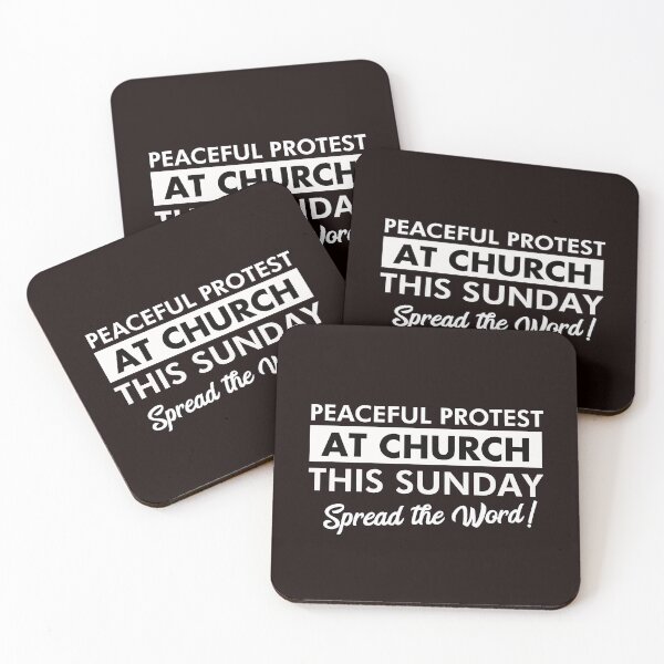 Item preview, Peaceful protest at church this Sunday designed and sold by WisdomsPress.