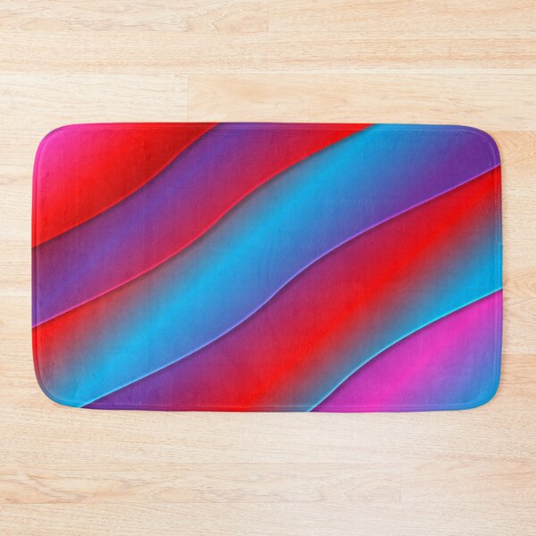 Item preview, Preppy Aqua Blue Red Fuschia Pink Violet Purple Waves designed and sold by IamTrending.