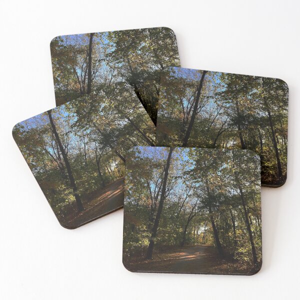 Item preview, Beautiful Fall Wooded Trail Scene with a Pond - Indian Creek Trail Kansas City  designed and sold by Zen  Goat.